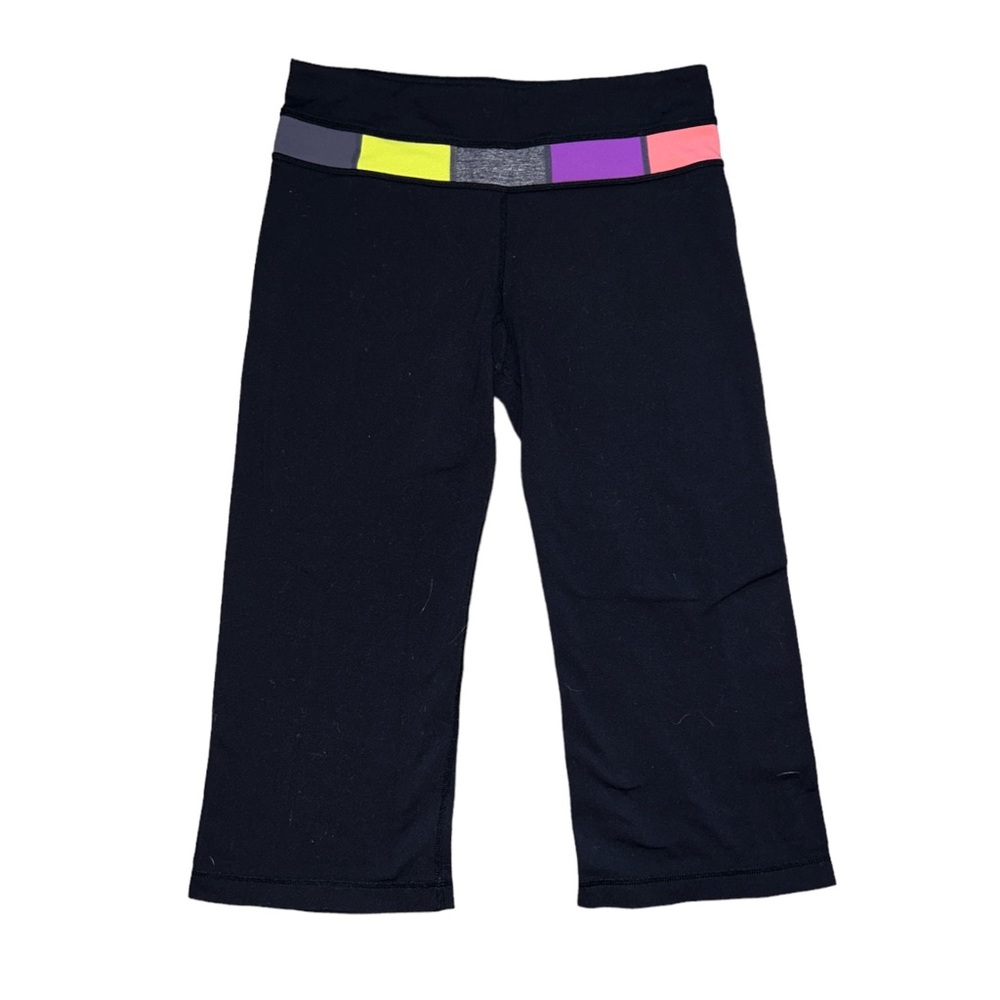 Lululemon Groove cropped flare color block athletic pants 6 - Picture 2 of 4